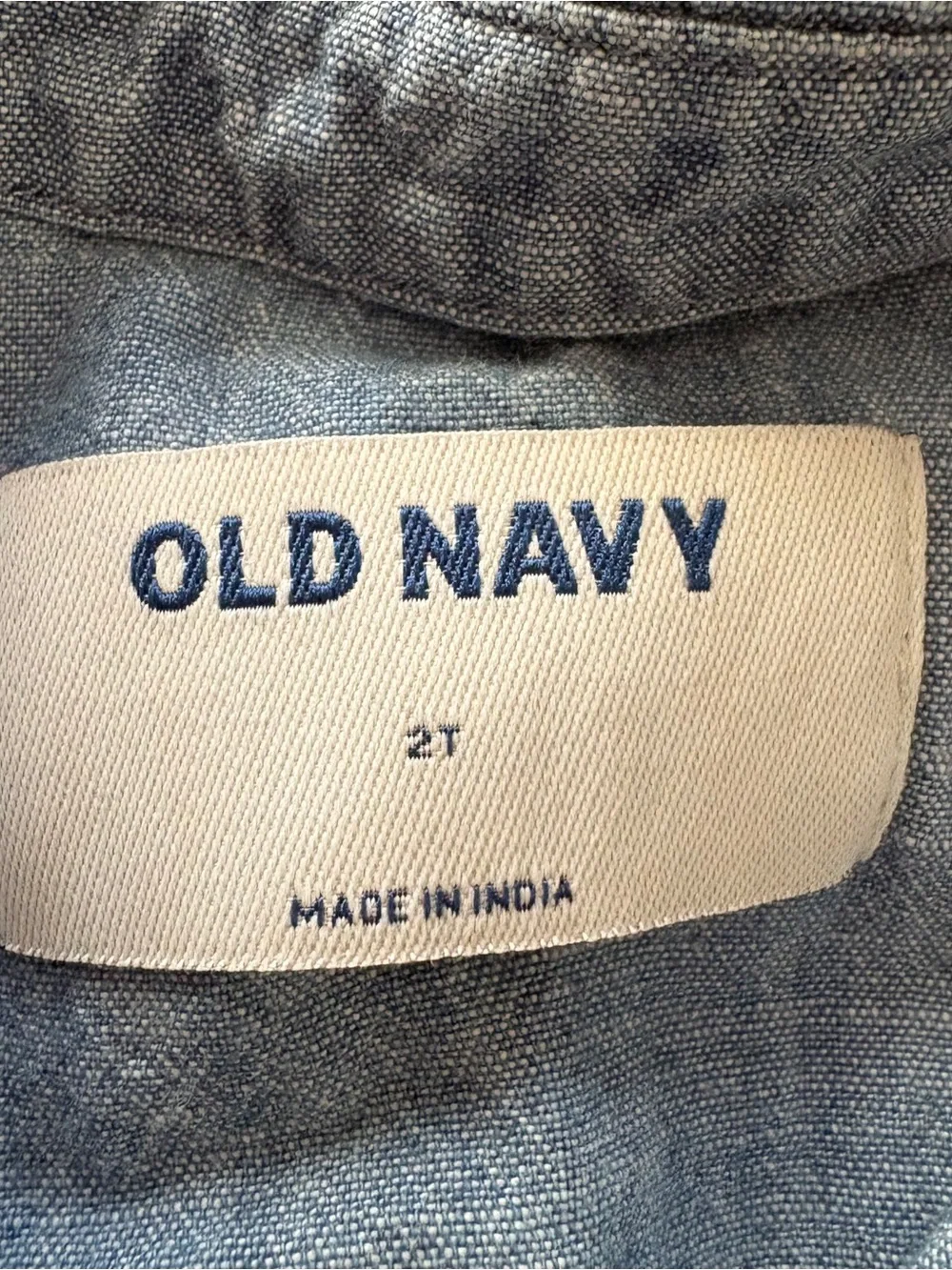 Old Navy Light Blue Chambray Girls' Button-Front Dress 2T